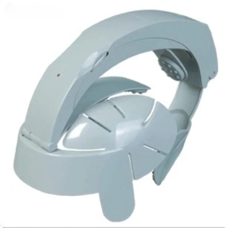 Capacete com massageador elétrico de cabeça