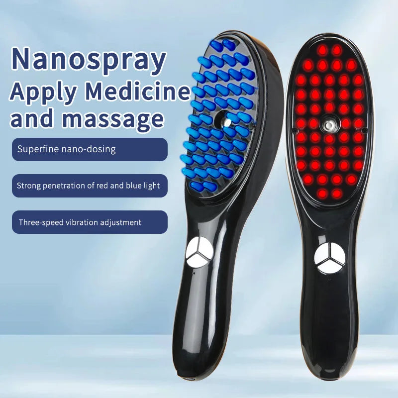 Pente elétrico para massagem com spray