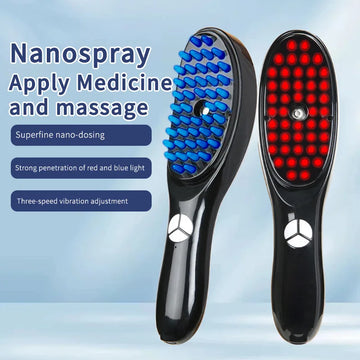 Pente elétrico para massagem com spray