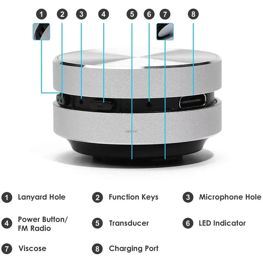 Mini caixa de som bluetooth